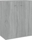 vidaXL Dressoir 60x30x75 cm Bewerkt Hout Grijs Sonoma Eikenkleurig