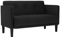 vidaXL Loveseat bank stof zwart 111 cm