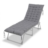 Merkloos Ligbedkussen - 190 x 70 cm - Tuinbankkussen - Grijs