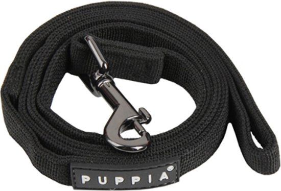 Puppia Hondenlijn - Zwart - M: 15 mm x 122 cm
