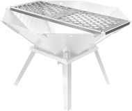 Inox Grillrost - Feuerschale Rost - Mobiles Grillen - Rostfreier Stahl - 48 x 18 cm - Silber