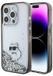 Karl Lagerfeld Liquid Glitter Choupette Serie - iPhone 15 Pro Max Hoes - Transparant - Uniek - Glanzend