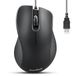 Perixx PERIMICE-221U bedrade ergonomische USB-muis - 4.9 Ft kabel - Optisch 1000 DPI ontwerp - zwart