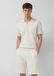 s.Oliver - Polo en coton texturé pour homme, crème, taille S