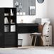 Maison Exclusive - Bureau, Noir, aspect chêne, 80 x 40 x 76 cm