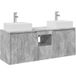 Maison Exclusive - Ensemble de 3 meubles de salle de bain, couleur gris béton, dimensions : 129 x 41 x 79,5 cm