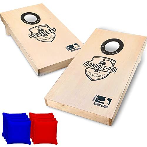 Original Cup Original Cornhole Official Pro American Cornhole Game | Official Dimensions | 100% Wood | Premium Quality | 2 Boards + 8 Bags + 1 Protective Cover | Outdoor & Beach Games | OriginalCup
