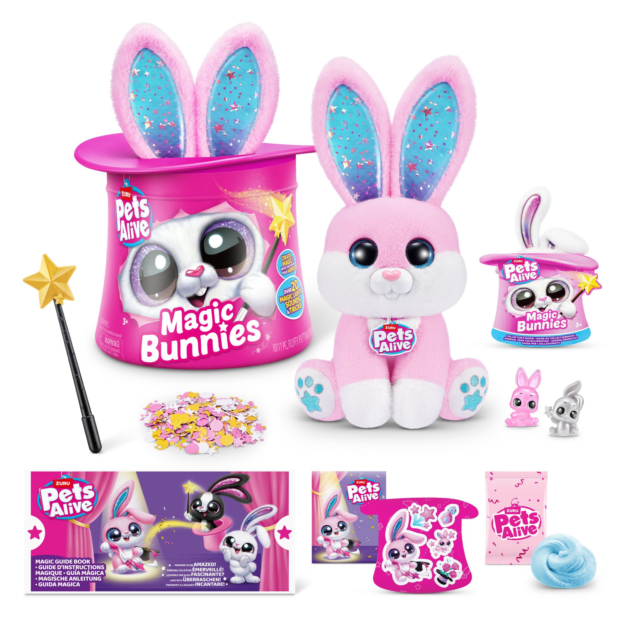 ZURU Pets Alive Magic Bunnies - Magische Konijnen van ZURU - Toy rabbit - Assorted colours - Plush - Boy/Girl - 3-99 years - Bunny - With Lights - Includes Batteries