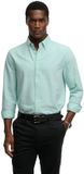 Superdry Preppy Oxford Overhemd Lange Mouwen Heren Spearmint Light Green Chambray Linnen Regular Fit Maat S