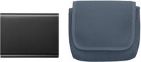 kwmobile Muisetui voor Wireless Mouse / Portable SSD / Portable HDD Hoes - Etui voor Bluetooth-muis van robuust koord en neopreen - vintage blauw.