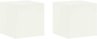 vidaXL Plantenstandaard 2 stuks Wit 40 x 40 x 40 cm Staal