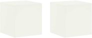 vidaXL Plantenstandaard 2 stuks Wit 40 x 40 x 40 cm Staal