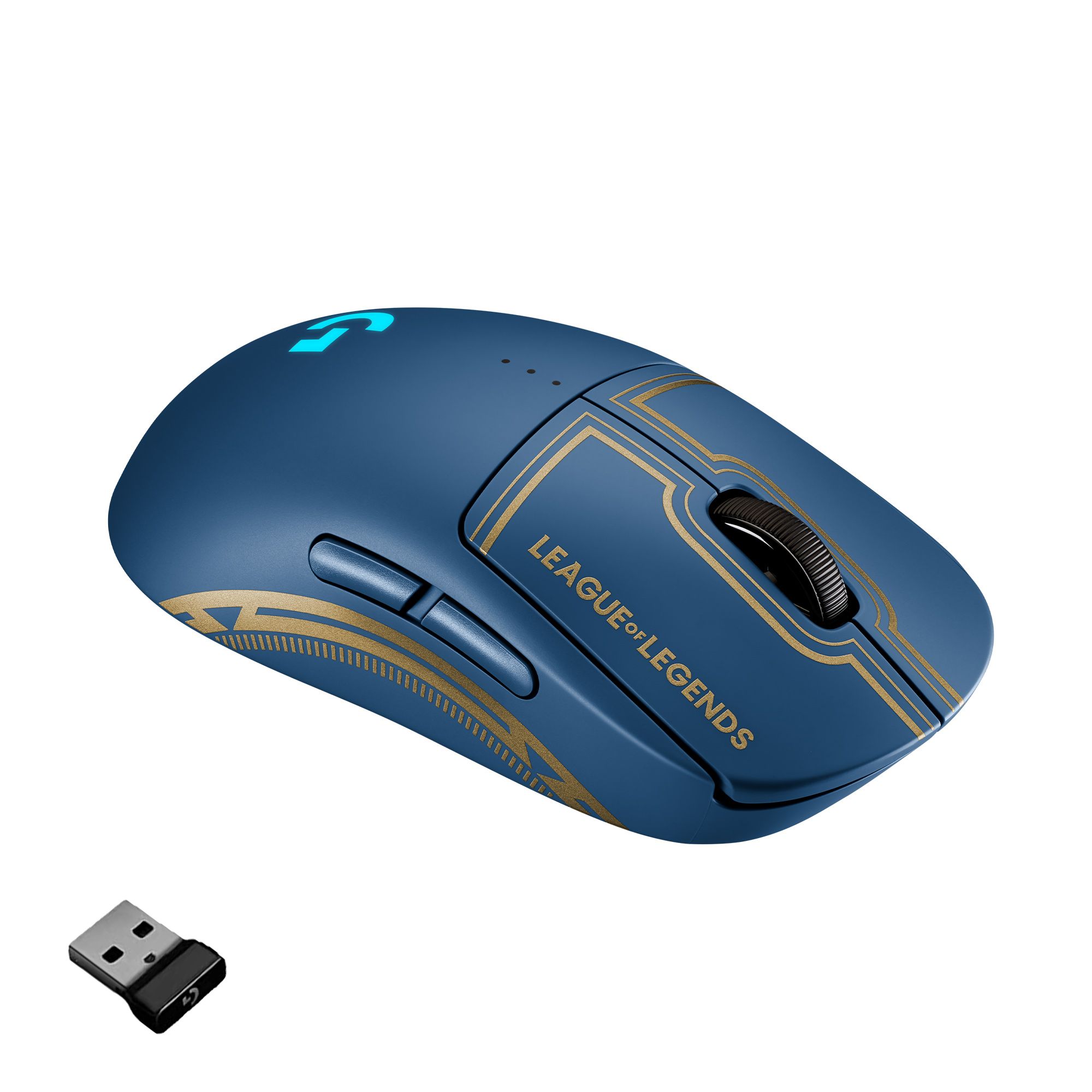 Logitech PRO Wireless League of Legends Edition - Gaming Muis - Zwart/Blauw/Goud
