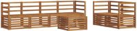 vidaXL - Bank loungeset - 6 zitplekken - Naturel - Massief Acacia Hout
