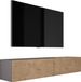 Meuble mural pour télévision, design moderne. Largeur : 170 cm, hauteur : 34 cm, couleur : gris
