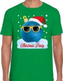 Bellatio Decorations Shoppartners Bv Fout Kerst shirt / t-shirt - Christmas party met coole kerstbal - groen voor heren - kerstkleding / kerst outfit M