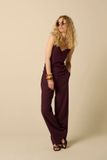 Sissy-Boy Donkerrode high waist wide leg broek
