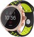 Strap-it Bracelet de montre connectée en silicone - Convient pour Fossil Gen 5e - Bracelet de sport 42mm - noir/jaune