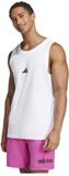 Adidas Essentials Small Logo Mouwloos T-shirt Wit L / Regular Man