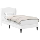 vidaXL Bedframe met hoofdeinde Wit 90 x 200 cm Kunstleer