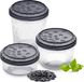 Set de récipients alimentaires Récipients en plastique 3 pièces rondes Congélateur en set avec couvercle Boîte de rangement