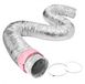 Merkloos Flexible Ventilation Hose / Extraction Hose - Insulated Aluminium Duct - Length 7.62 m - Diameter Ø 208 mm - R-6 Insulation - Wall Thickness 25 mm