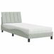vidaXL Lit avec matelas "Hanko" velours gris clair 90x200 cm