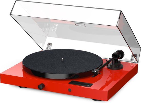 Pro-Ject E1 Jukebox - Platenspeler met Bluetooth, versterker en ontvanger - Rood