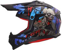 LS2 Helm Fast II Zombie II MX708 zwart / rood / blauw maat M