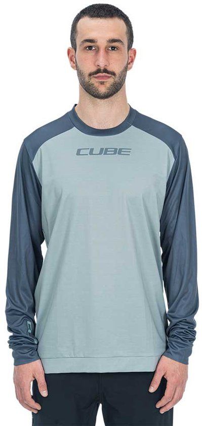 Cube ATX Crew Neck Longsleeve Jersey Heren - grijs/zwart - 4XL (2023)