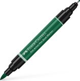 Faber-Castell Pitt Artist Pen Duo Marker - 264 donker phthalogroen