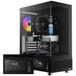 GAMDIAS ATLAS E1 ATX Mid Tower PC-behuizing, real-time monitor, pre-installatie 3 x 120 mm ARGB-ventilatoren, naadloos gehard glas, hoge luchtstroom zijventilatieopeningen, zwart