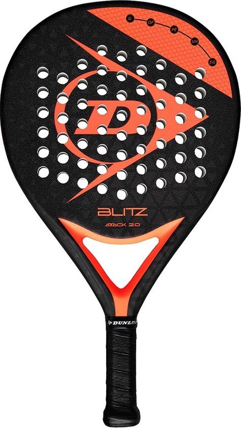 Dunlop Blitz Attack 2.0 Padel Racket - Black/Orange