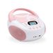 METRONIC 477408 CD-speler met USB-poort en hoofdtelefoonuitgang, lichtroze