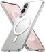 Ringke Fusion Magnetic | Hoesje Geschikt voor Samsung Galaxy S25 Edge | Compatibel met MagSafe / Qi2 | Back Cover met Militaire Standaard | Transparant