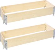 Garronda Kweekbak Palletrand 2-Pack 120x40x20 cm - Natuurlijk