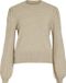 Vila Trui Viril Turtle-nk Balloon L/s Top - N 14084179 Natural Melange Dames Maat - XS