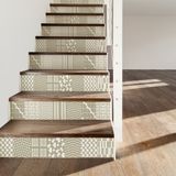 Ambiance Sticker Stickers voor trap, tegels, trap, zelfklevend, voor trap, cementtegels, 2 stroken van 15 cm x 105 cm
