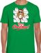 Bellatio Decorations Fout Kerstshirt Hamsterende Kat Merry Christmas Groen Heren S