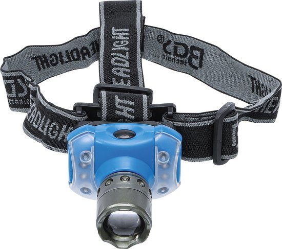 BGS LED-hoofdlamp met focus 3 Watt - Blauw/Zwart