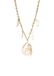 Purelei Opulent Shell collier avec perles d'eau douce, plaqué or 18 carats, acier inoxydable, bijou élégant en coquillage, accessoire d'été pour femmes, longueur 35/40/45