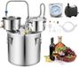 Vevor Système de distillation 30L avec cuve de fermentation, pompe à eau, thermomètre (Argent)