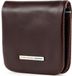 PIQUADRO Leren Weense doos Blue Square Soft Coin Pocket Mogano Bruine