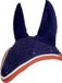 HKM Equestrian Ear Bonnet - Cob - Dark Blue/Red
