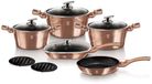 Berlinger Haus Metallic Serie Granieten Pannenset Rose Goud 5-delig