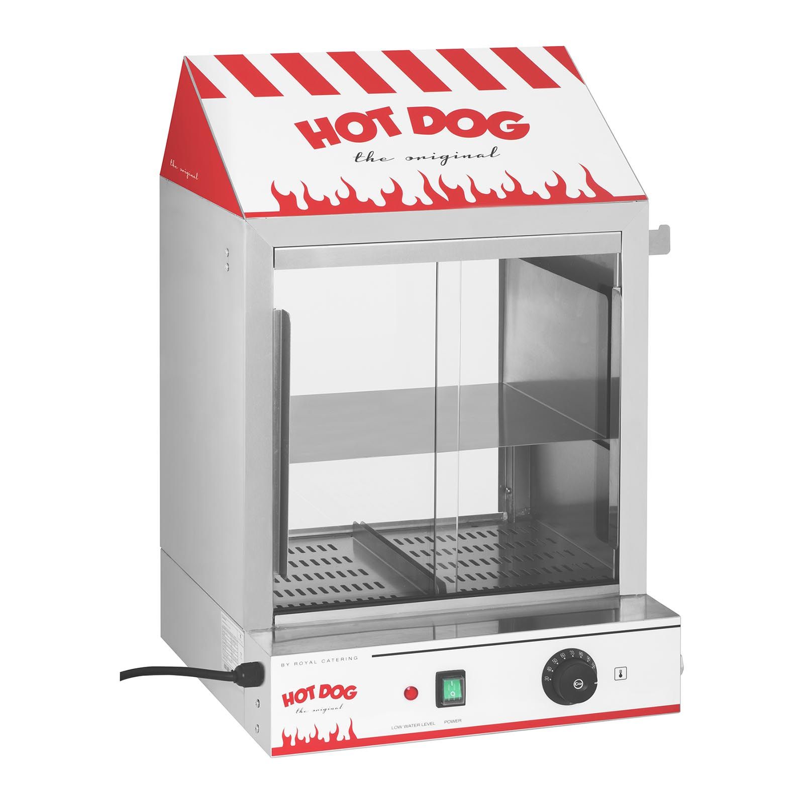Royal Catering Hot Dog Steamer - 2.000 W - Silver