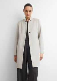 comma s.Oliver Bernd Freier GmbH & Co. KG comma Outdoor-Mantel beige Wol Visgraat Lange mouw Herfst/Winter 2026
