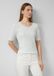 s.Oliver T-shirt dames katoen stretch aansluitend effen ronde hals korte mouw arctisch blauw maat 48