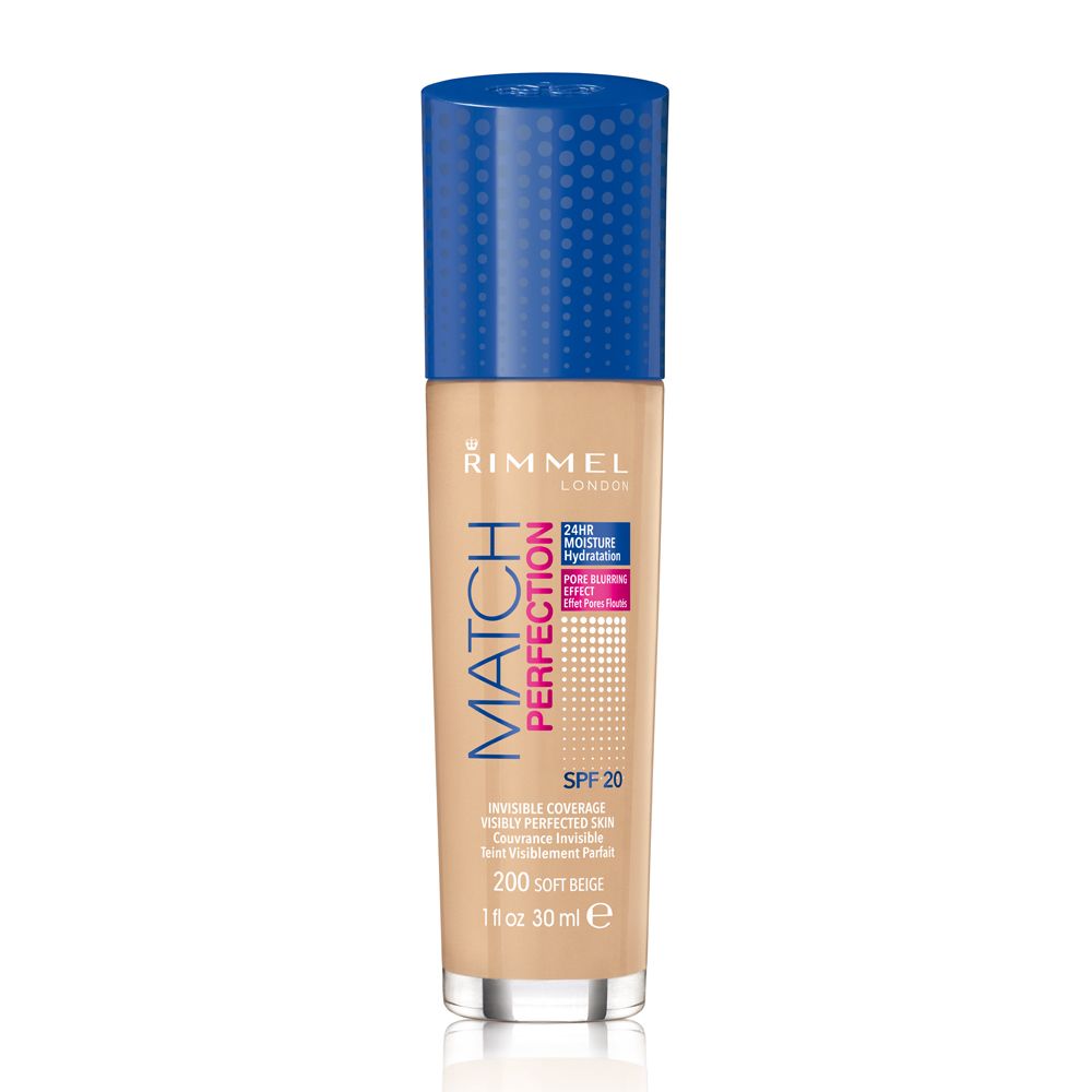 Rimmel Match Perfection Foundation - 200 Soft Beige - 30ml