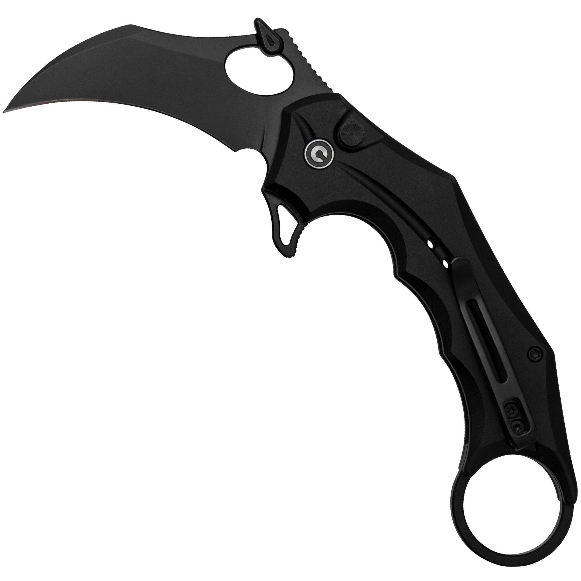 Civivi Incisor II C16016B-1 Black Aluminium, Black Hawkbill karambit zakmes